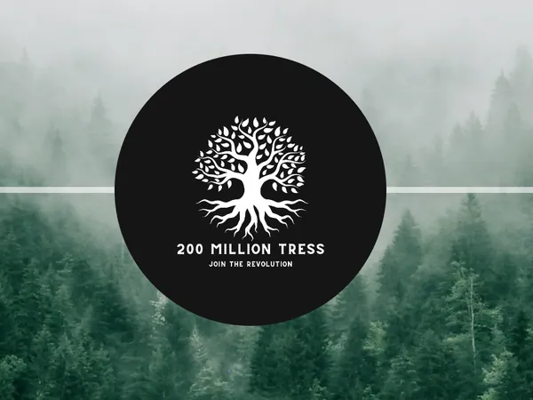Home page of the 200milliontrees website