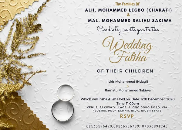 Wedding invitation card design